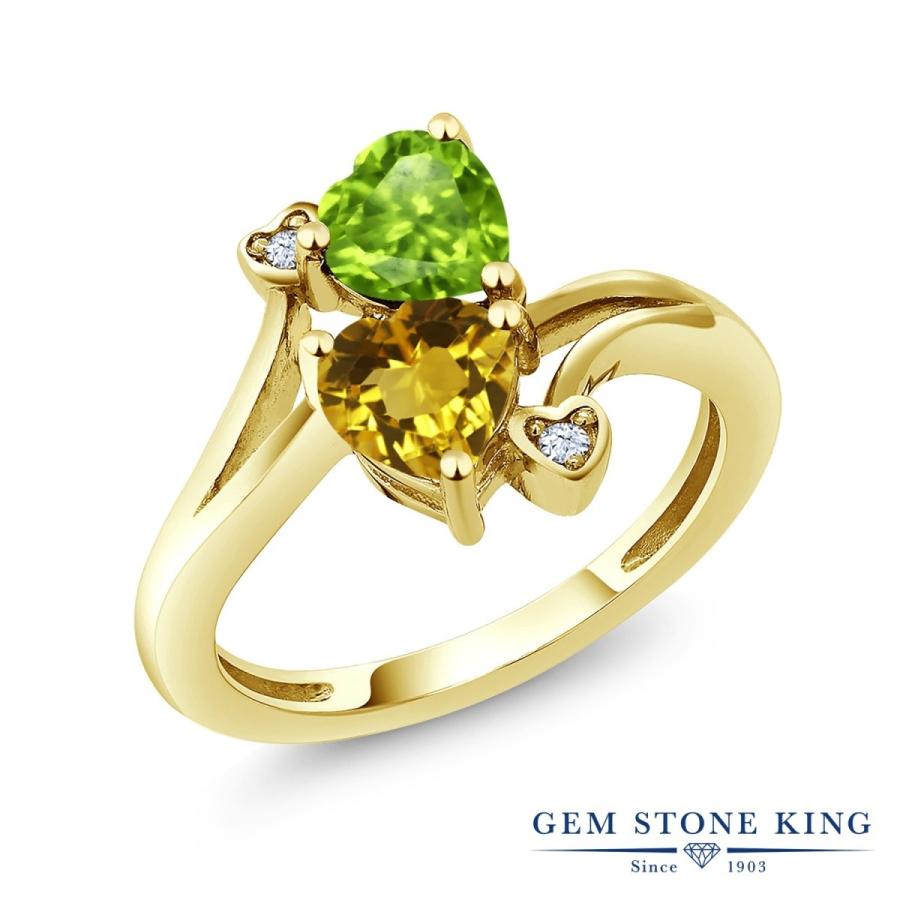 天然 ペリドット リング レディース 指輪 イエローゴールド 加工 天然石 8月 誕生石 お守り 誕生日プレゼント 女性 ブランド