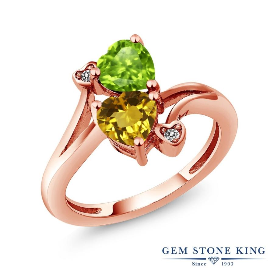 天然 ペリドット リング レディース 指輪 ピンクゴールド 加工 天然石 8月 誕生石 お守り 誕生日プレゼント 女性 ブランド
