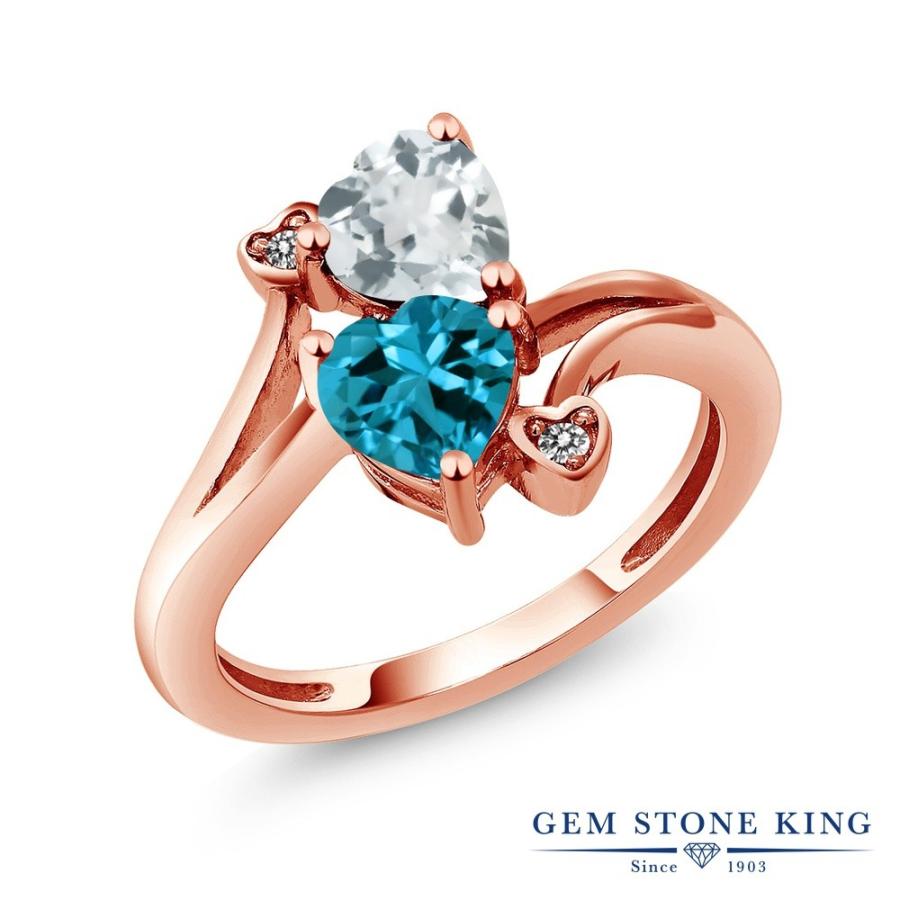 天然 ロンドンブルートパーズ リング レディース 指輪 ピンクゴールド 加工 天然石 11月 誕生石 お守り 誕生日プレゼント 女性 ブランド