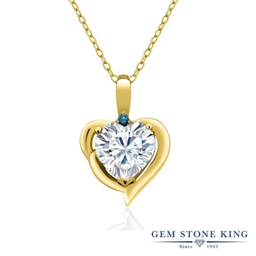 モアサナイト ネックレス レディース イエローゴールド 加工 Forever Brilliant プレゼント 女性 ブランド