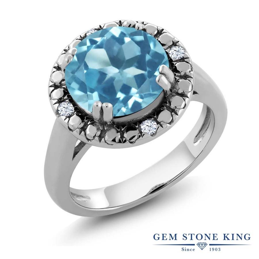 天然 スイスブルートパーズ リング レディース 指輪 天然石 11月 誕生石 お守り 誕生日プレゼント 女性 ブランド