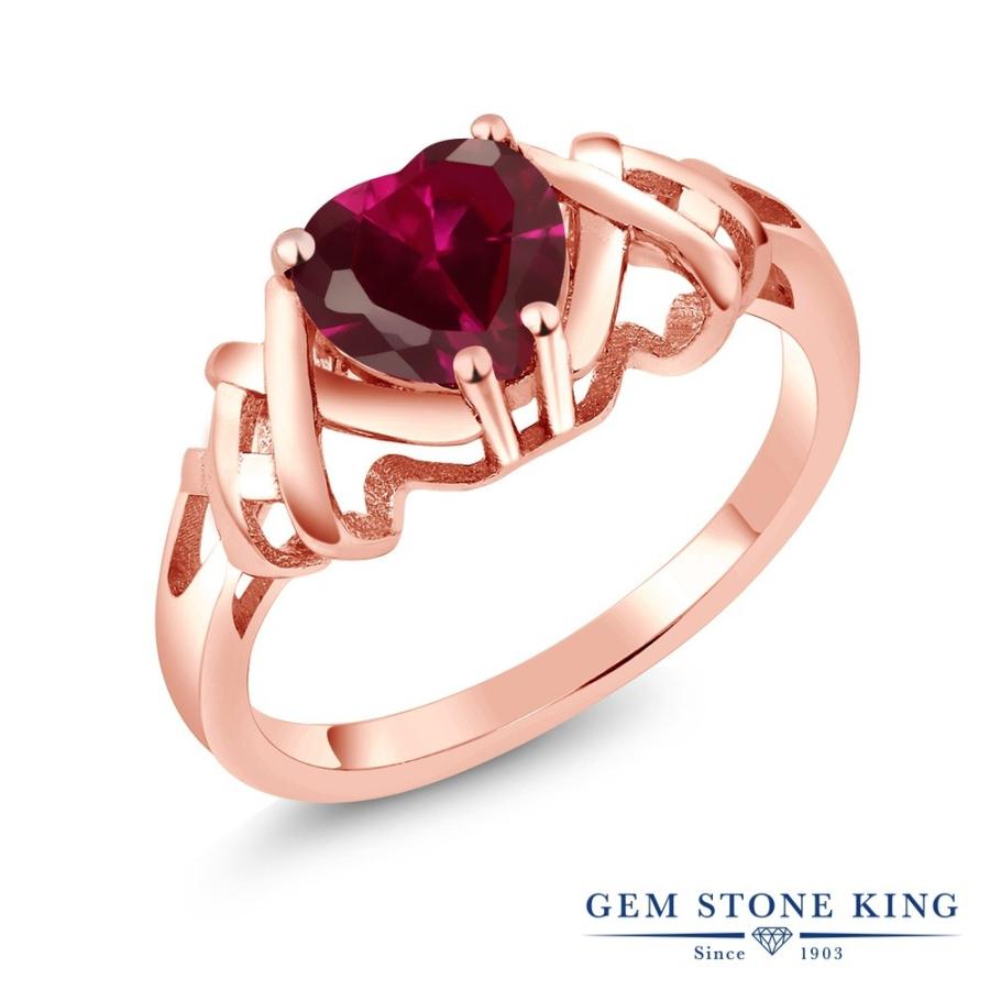 シンセティック ルビー リング レディース 指輪 ピンクゴールド 加工 7月 誕生石 お守り 誕生日プレゼント 女性 ブランド