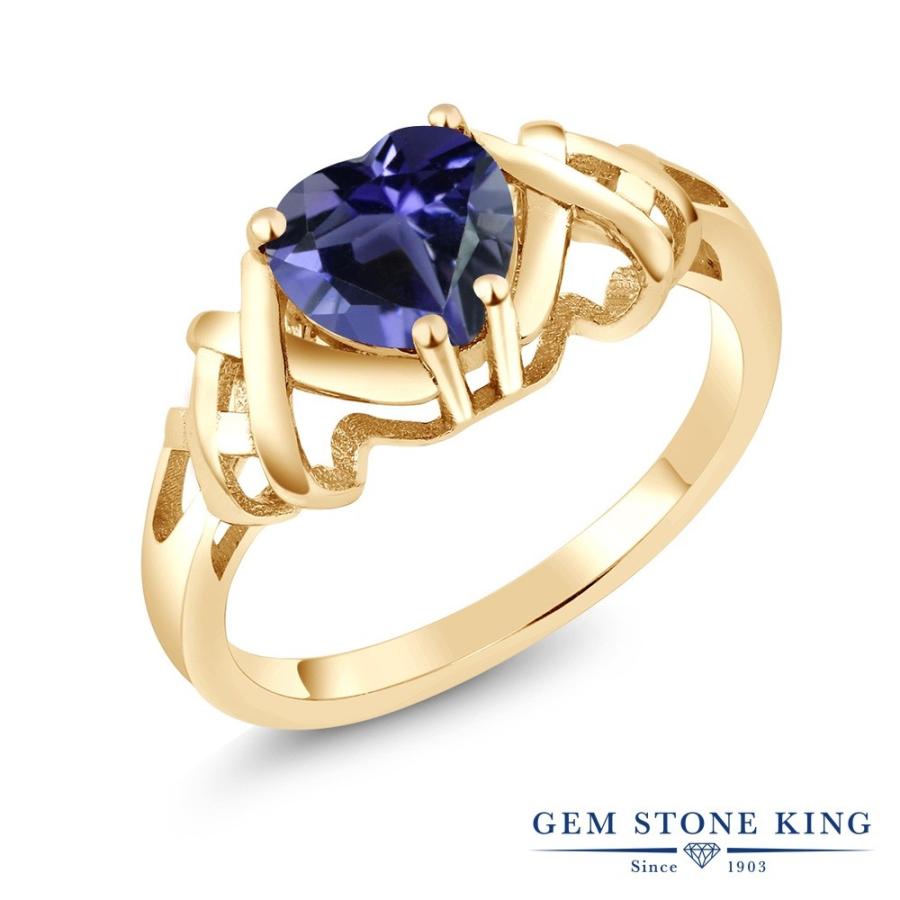 天然 アイオライト リング レディース 指輪 イエローゴールド 加工 天然石 3月 誕生石 お守り 誕生日プレゼント 女性 ブランド