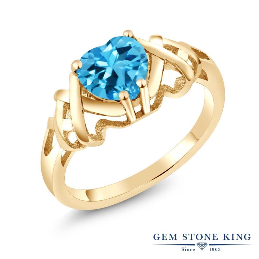 天然 スイスブルートパーズ リング レディース 指輪 イエローゴールド 加工 天然石 11月 誕生石 お守り 誕生日プレゼント 女性 ブランド