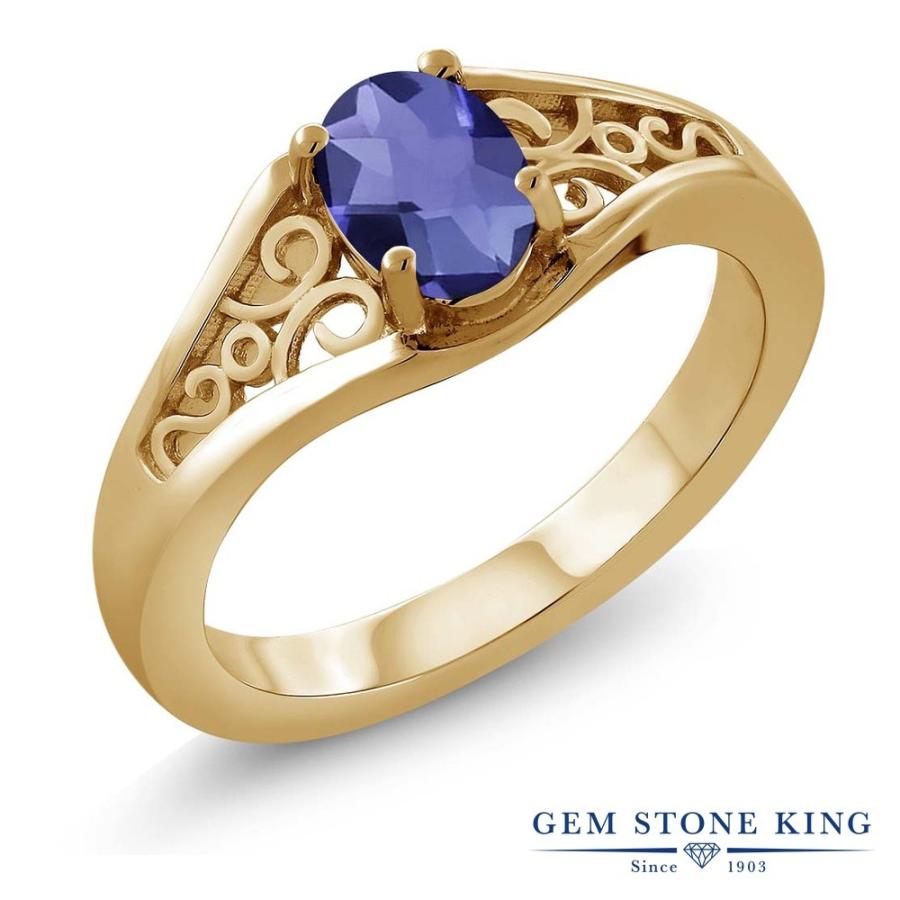 天然 アイオライト リング レディース 指輪 イエローゴールド 加工 天然石 3月 誕生石 お守り 誕生日プレゼント 女性 ブランド