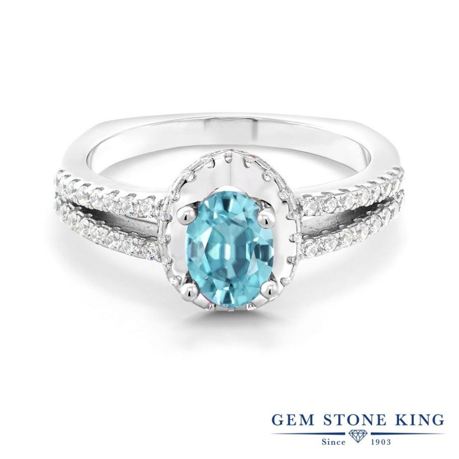 天然 ブルージルコン リング レディース 指輪 天然石 12月 誕生石 お守り 誕生日プレゼント 女性 ブランド プラチナ950 天然ブルージルコン ダイヤモンドリング 天然石