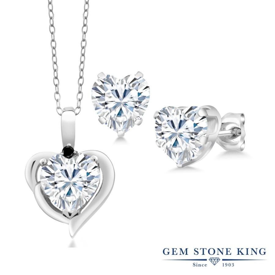 モアサナイト Forever Brilliant ネックレス Brilliant ピアス セット プレゼント セット レディース プレゼント Gem Meg 0365 Hs Cms