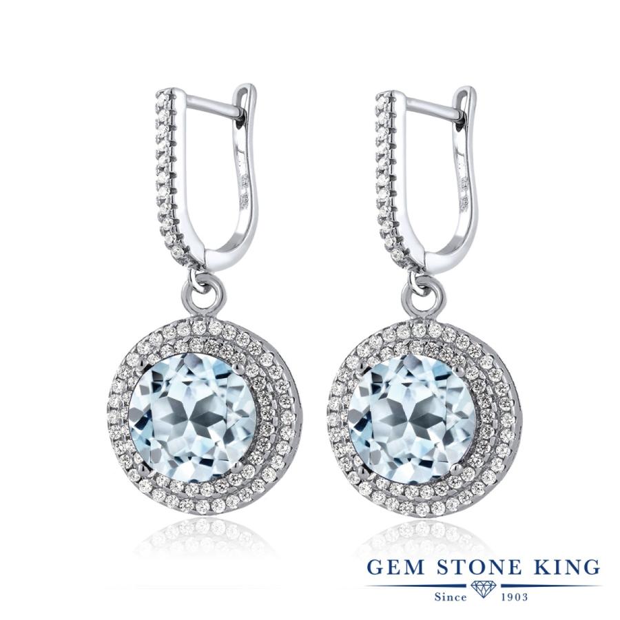 天然 スカイブルートパーズ ピアス レディース 天然石 11月 誕生石 お守り 誕生日プレゼント 女性 アレルギー対応 ブランド フープ