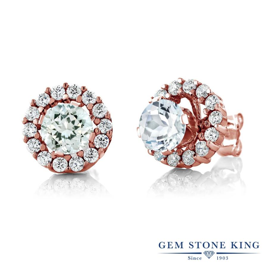 天然 アクアマリン ピアス レディース ピンクゴールド 加工 天然石 3月 誕生石 お守り 誕生日プレゼント 女性 アレルギー対応 ブランド