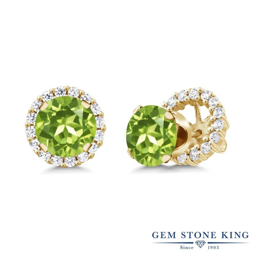 天然 ペリドット ピアス レディース イエローゴールド 加工 天然石 8月 誕生石 お守り 誕生日プレゼント 女性 アレルギー対応 ブランド