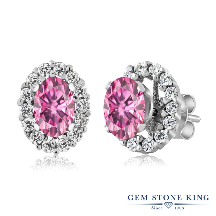 ピンク モアサナイト ピアス レディース プレゼント 女性 アレルギー対応 ブランド