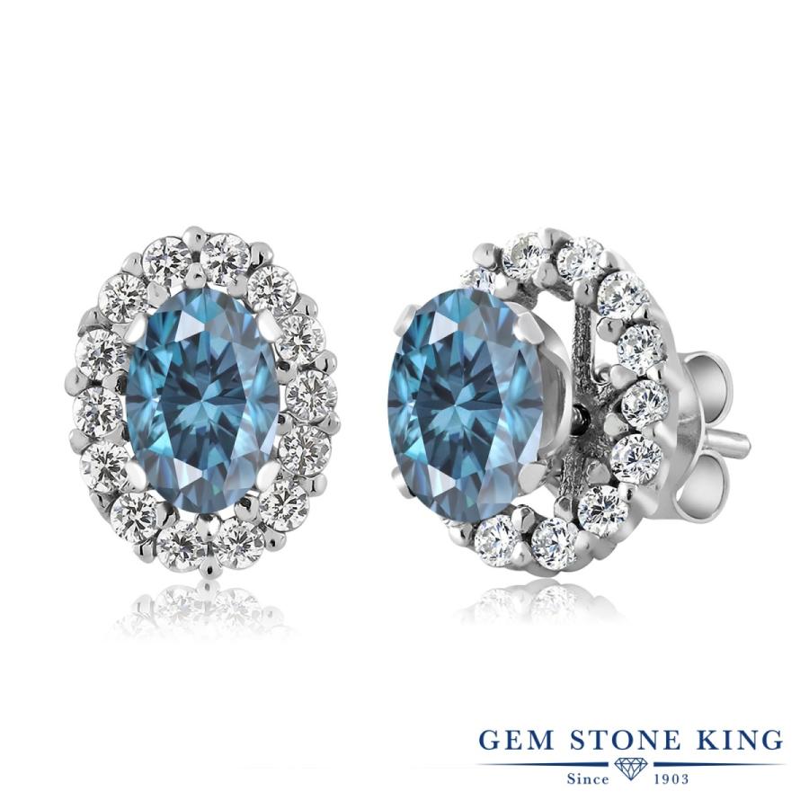 ブルー モアサナイト ピアス レディース プレゼント 女性 アレルギー対応 ブランド