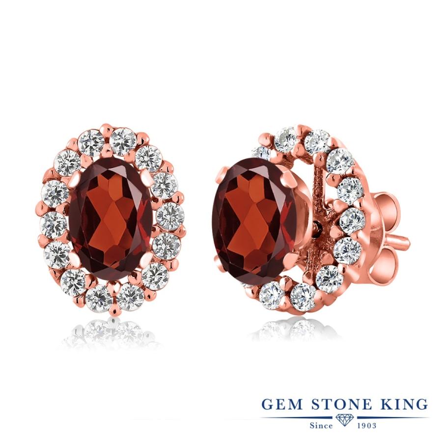 天然 ガーネット ピアス レディース ピンクゴールド 加工 天然石 1月 誕生石 お守り 誕生日プレゼント 女性 アレルギー対応 ブランド