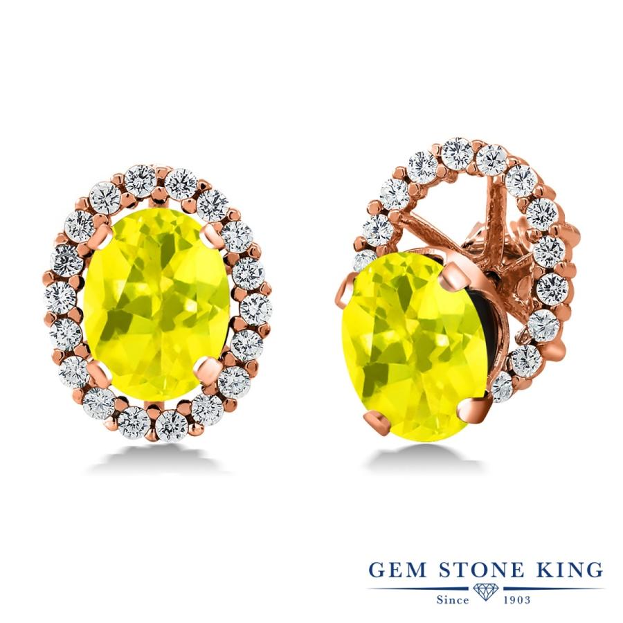 天然 ミスティック トパーズ ピアス レディース ピンクゴールド 加工 天然石 お守り アレルギー対応 ブランド