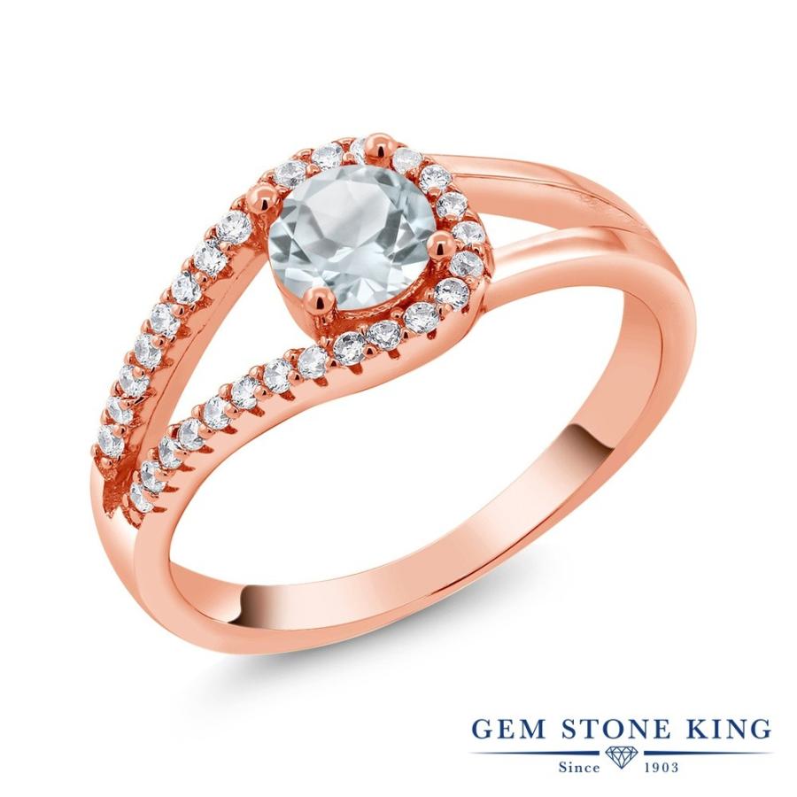 天然 アクアマリン リング レディース 指輪 ピンクゴールド 加工 天然石 3月 誕生石 お守り 誕生日プレゼント 女性 ブランド