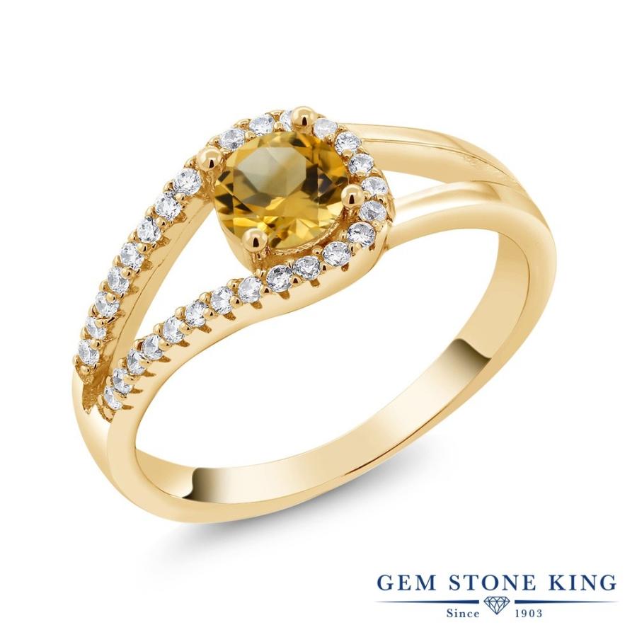 天然 シトリン リング レディース 指輪 イエローゴールド 加工 天然石 11月 誕生石 お守り 誕生日プレゼント 女性 ブランド