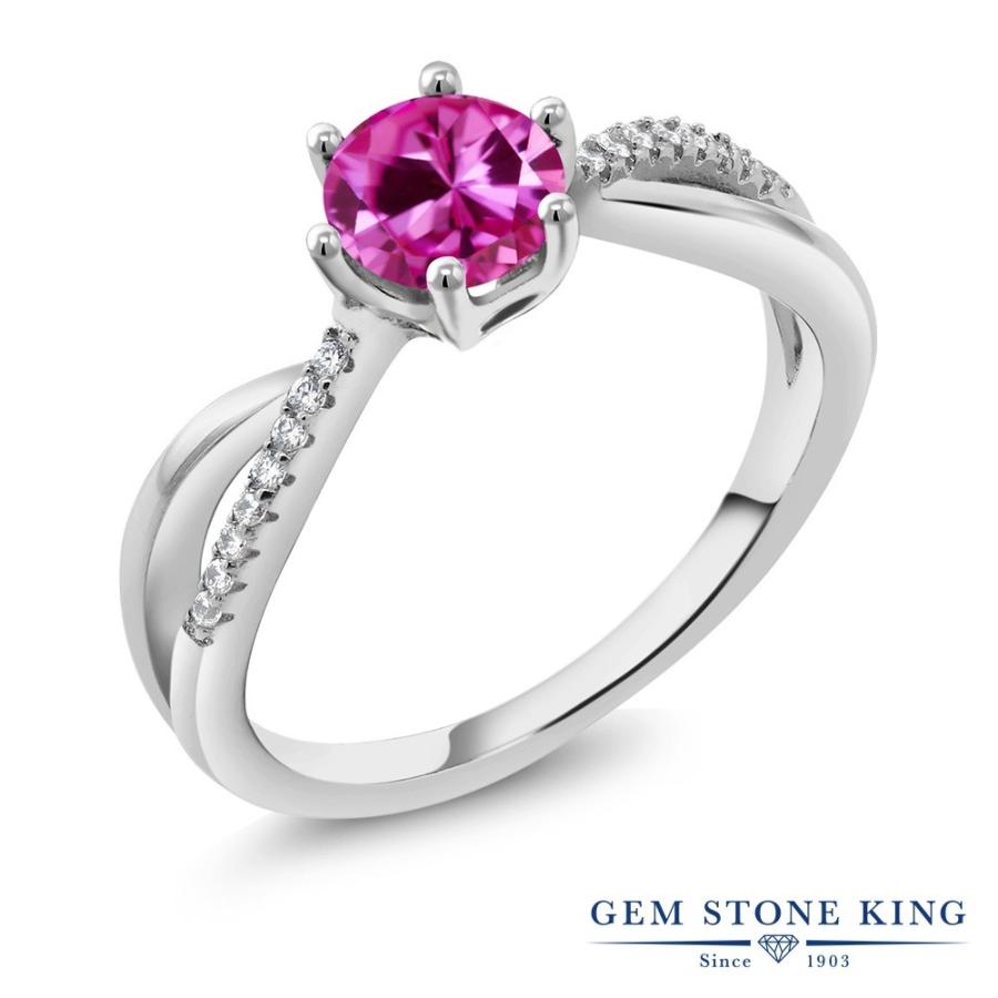 シンセティック ピンクサファイア リング レディース 指輪 9月 誕生石 お守り 誕生日プレゼント 女性 ブランド