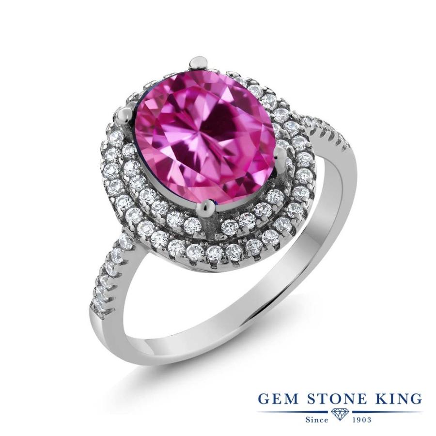 シンセティック ピンクサファイア リング レディース 指輪 9月 誕生石 お守り 誕生日プレゼント 女性 ブランド