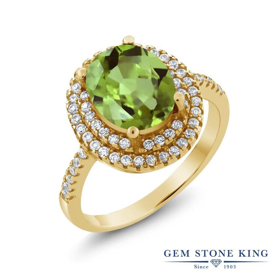 天然 ペリドット リング レディース 指輪 イエローゴールド 加工 天然石 8月 誕生石 お守り 誕生日プレゼント 女性 ブランド