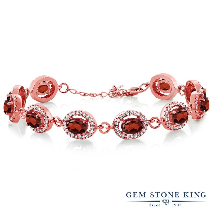 天然 ガーネット ブレスレット レディース ピンクゴールド 加工 天然石 1月 誕生石 お守り 誕生日プレゼント 女性 40代 50代 ブランド