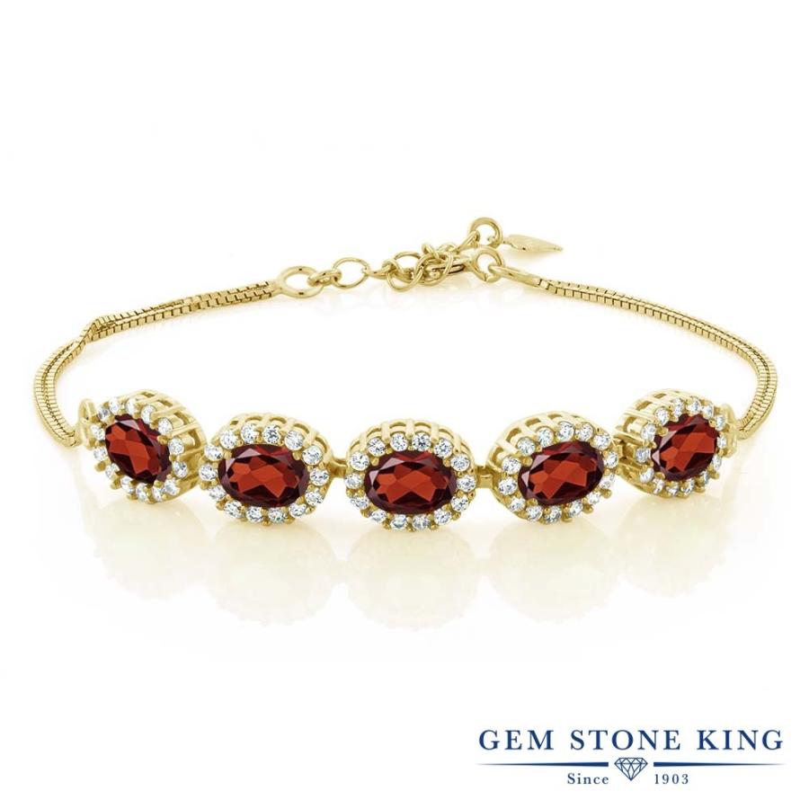 天然 ガーネット ブレスレット レディース イエローゴールド 加工 天然石 1月 誕生石 お守り 誕生日プレゼント 女性 40代 50代 ブランド
