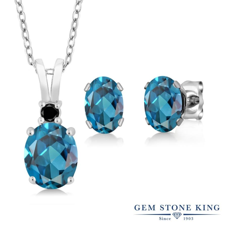 天然 ロンドンブルートパーズ ネックレス ピアス セット レディース 天然石 11月 誕生石 お守り 誕生日プレゼント 女性