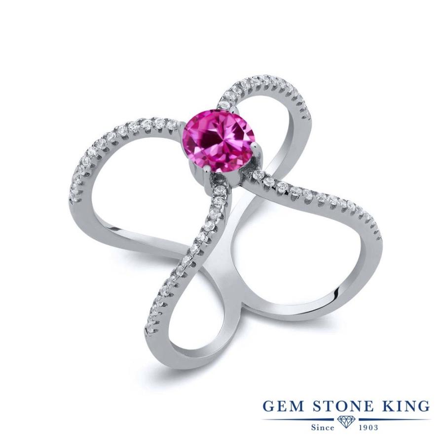 シンセティック ピンクサファイア リング レディース 指輪 9月 誕生石 お守り 誕生日プレゼント 女性 ブランド