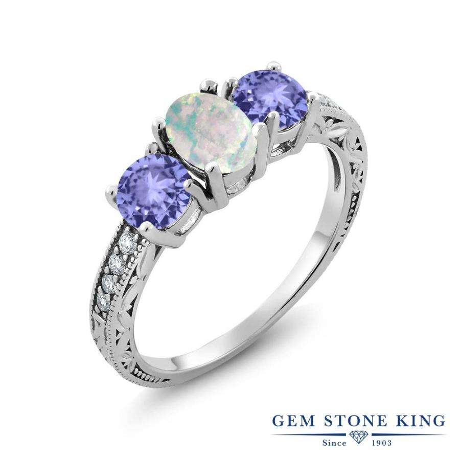 シミュレイテッド ホワイトオパール リング レディース 指輪 10月 誕生石 お守り 誕生日プレゼント 女性 ブランド