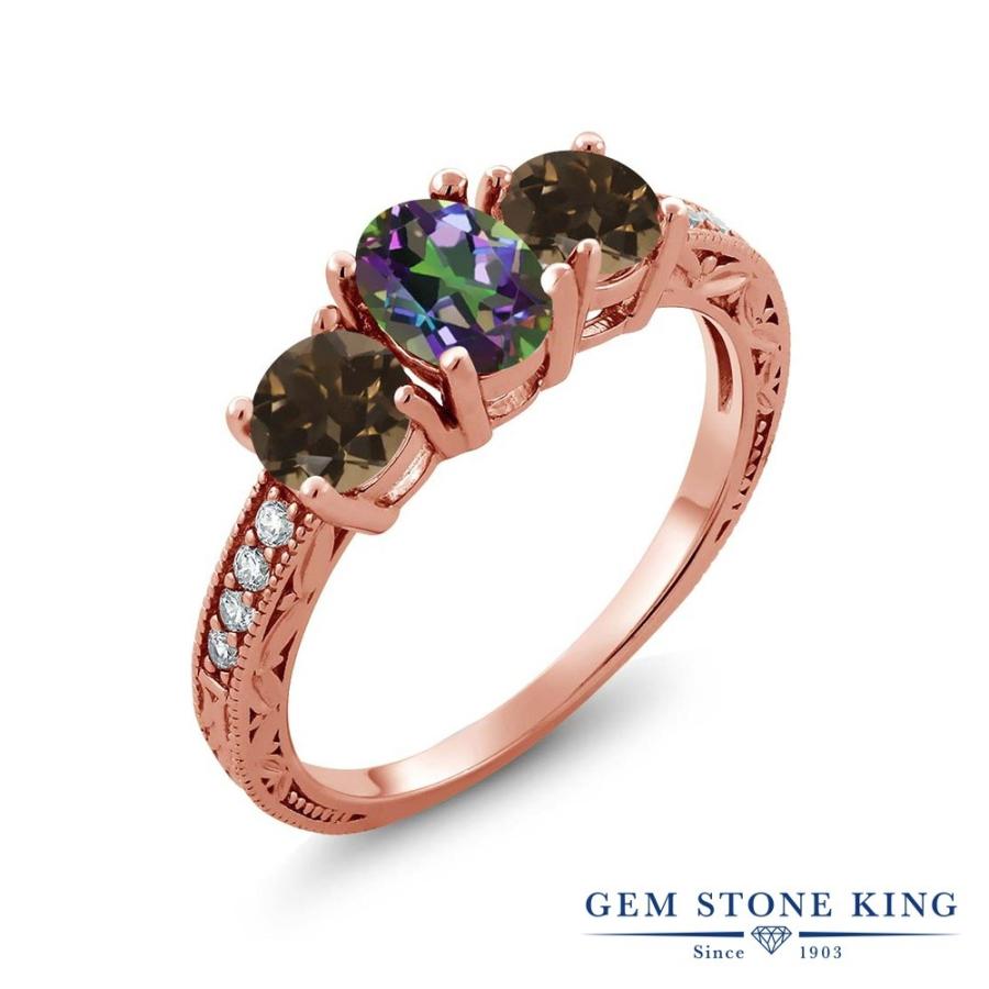 天然 ミスティック トパーズ リング レディース 指輪 ピンクゴールド 加工 天然石 お守り ブランド