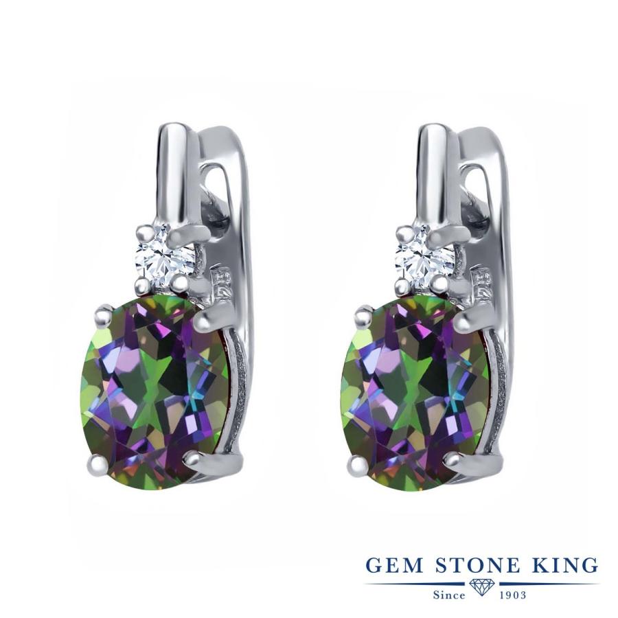 天然 ミスティック トパーズ ピアス レディース 天然石 お守り アレルギー対応 ブランド