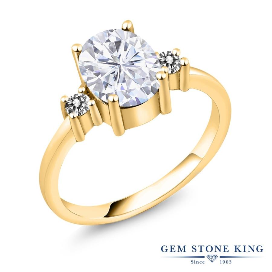 指輪 レディース リング モアサナイト イエローゴールド 加工 プレゼント 女性 ブランド(19300円)