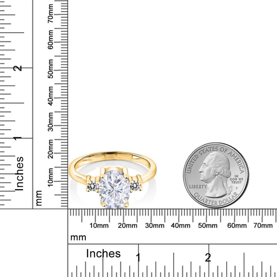 指輪 レディース リング モアサナイト イエローゴールド 加工 プレゼント 女性 ブランド モアサナイト Gem Stone King 5mm