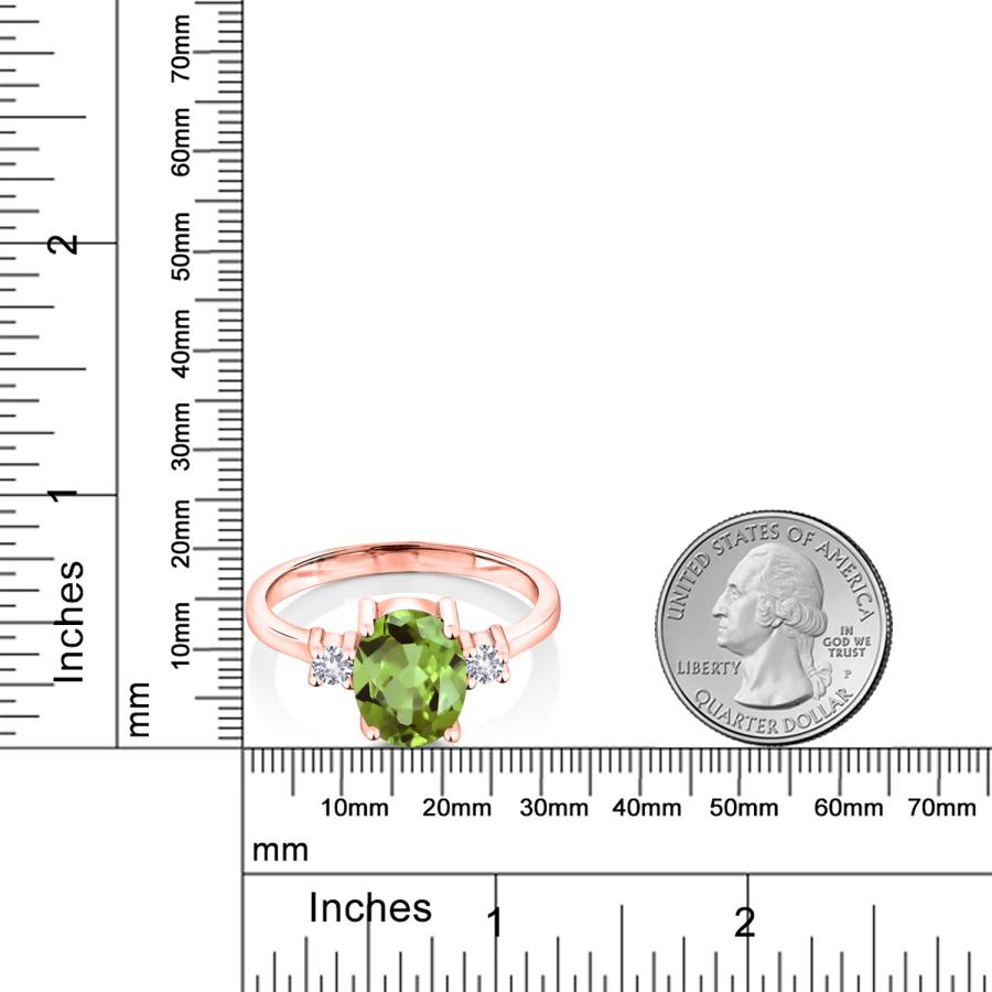 天然 ペリドット リング レディース 指輪 ピンクゴールド 加工 天然石 8月 誕生石 お守り 誕生日プレゼント 女性 ブランド｜gemstoneking｜03
