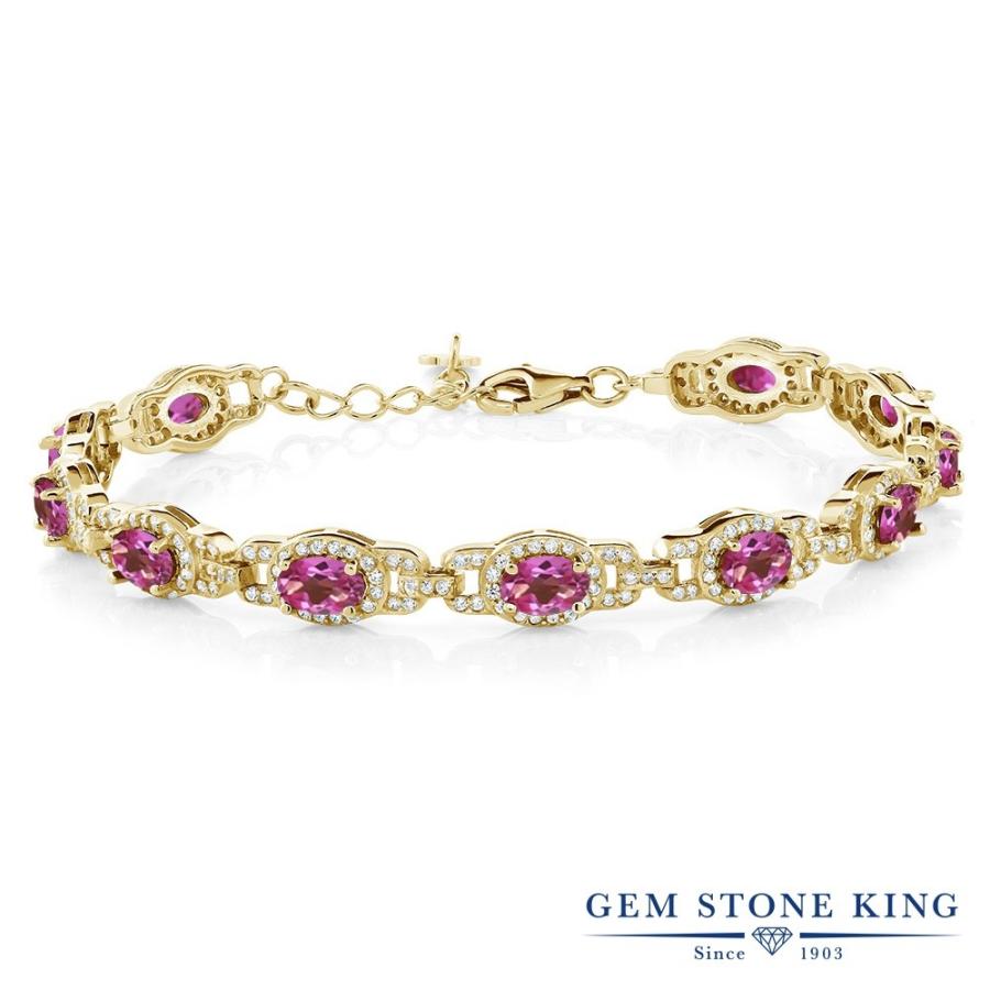 天然 ミスティック トパーズ ブレスレット レディース イエローゴールド 加工 天然石 お守り 40代 50代 ブランド