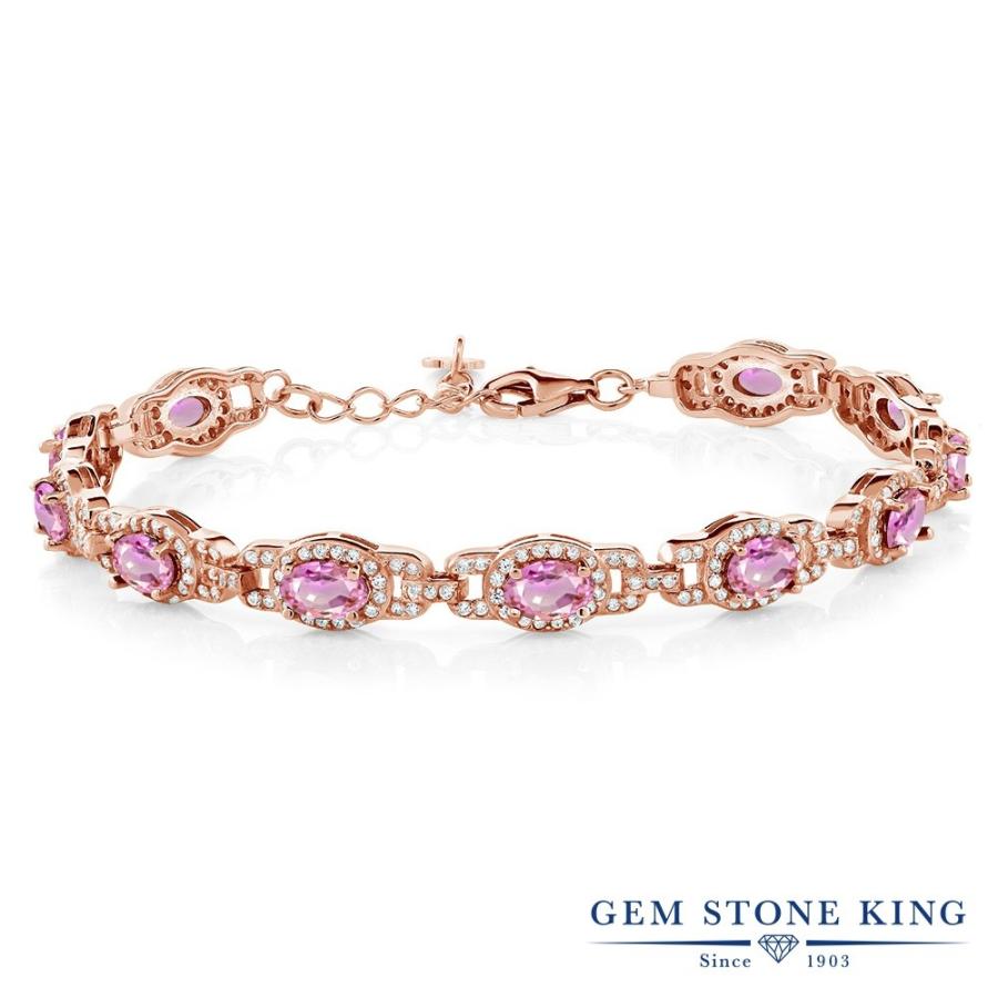 天然 ピンクサファイア ブレスレット レディース ピンクゴールド 加工 天然石 9月 誕生石 お守り 誕生日プレゼント 女性 40代 50代 ブランド