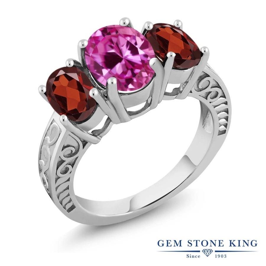 シンセティック ピンクサファイア リング レディース 指輪 9月 誕生石 お守り 誕生日プレゼント 女性 ブランド