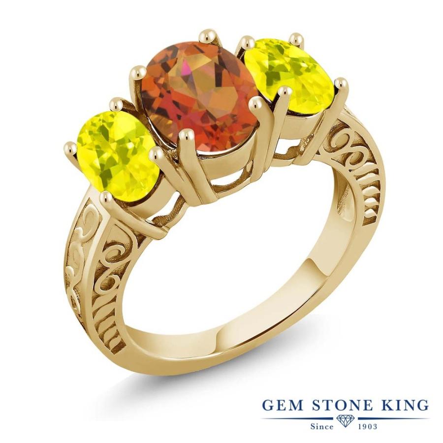 天然 ミスティック クオーツ リング レディース 指輪 イエローゴールド 加工 天然石 お守り ブランド