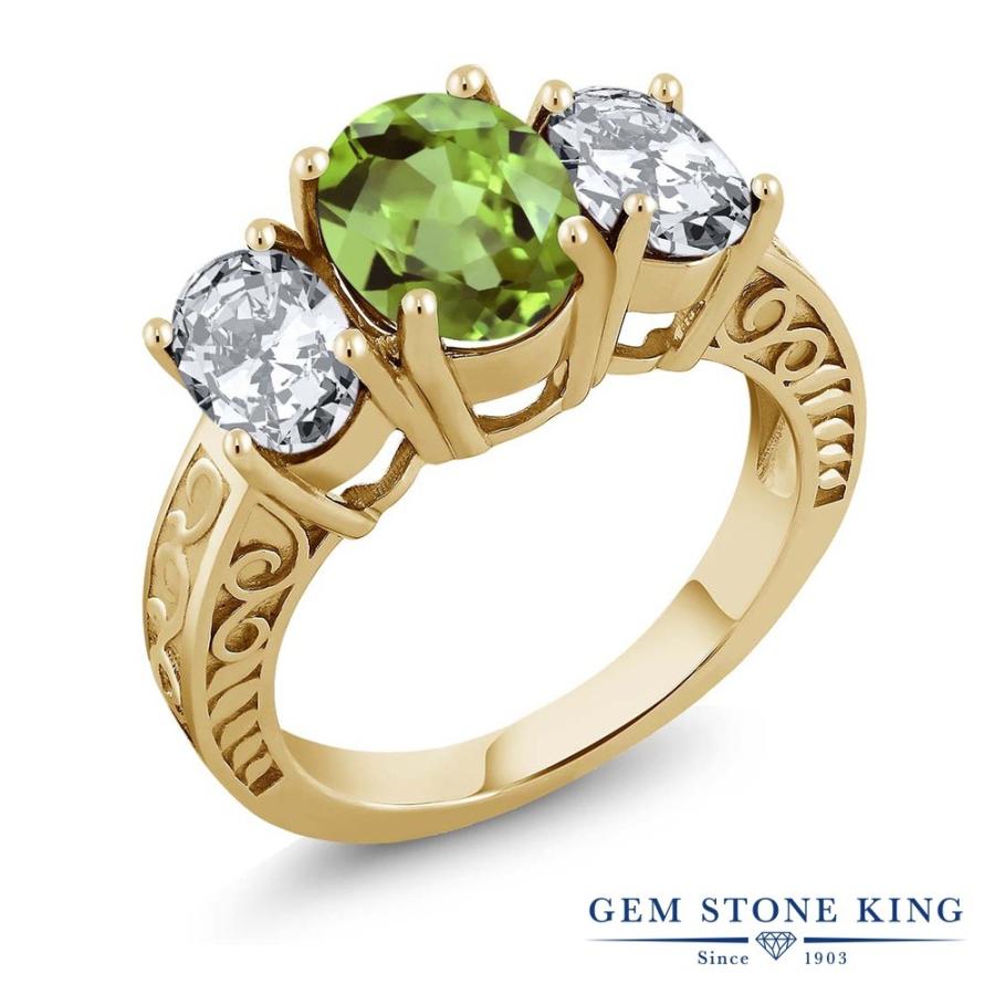 天然 ペリドット リング レディース 指輪 イエローゴールド 加工 天然石 8月 誕生石 お守り 誕生日プレゼント 女性 ブランド