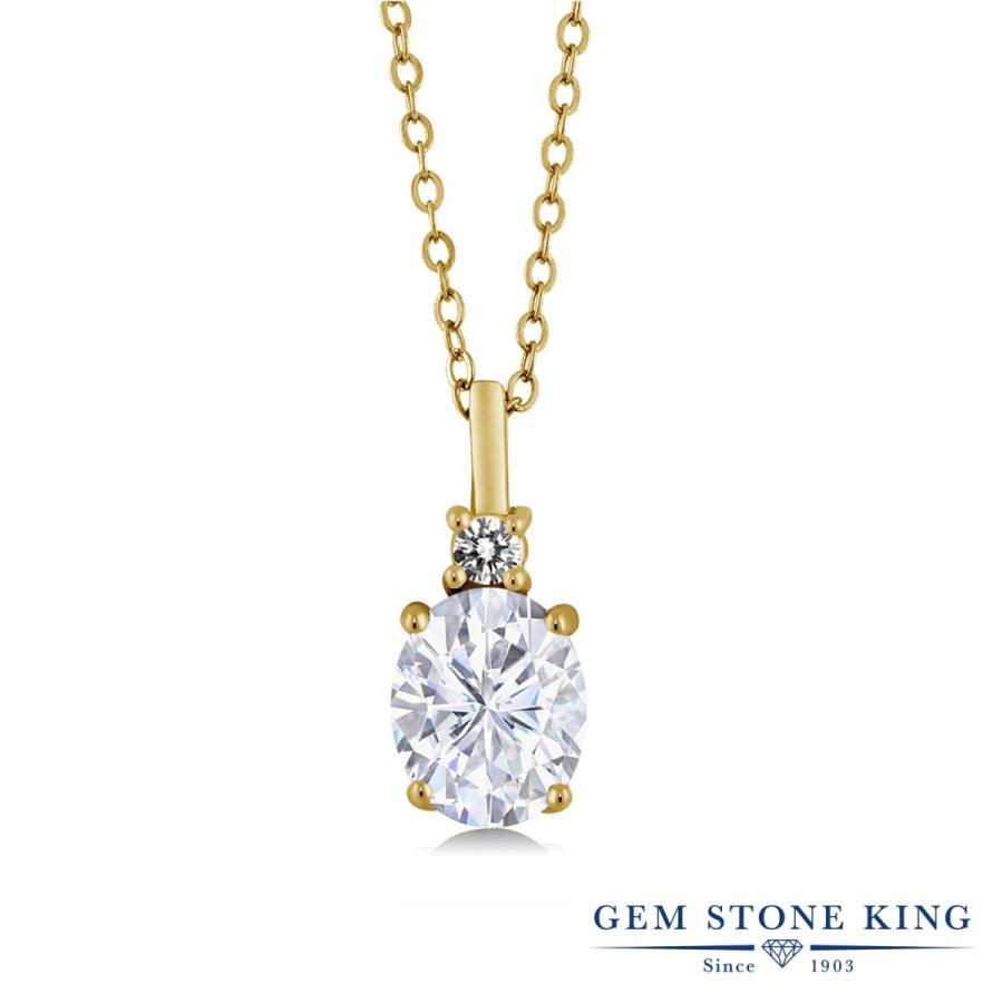 モアサナイト ネックレス レディース イエローゴールド 加工 プレゼント 女性 ブランド