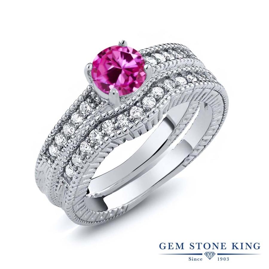 シンセティック ピンクサファイア リング レディース 指輪 9月 誕生石 お守り 誕生日プレゼント 女性 ブランド