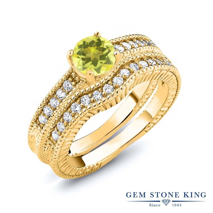 天然 ミスティック トパーズ リング レディース 指輪 イエローゴールド 加工 天然石 お守り ブランド