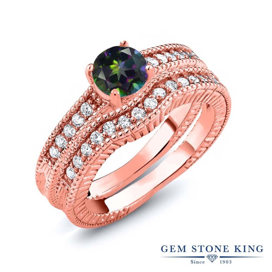 天然 ミスティック トパーズ リング レディース 指輪 ピンクゴールド 加工 天然石 お守り ブランド