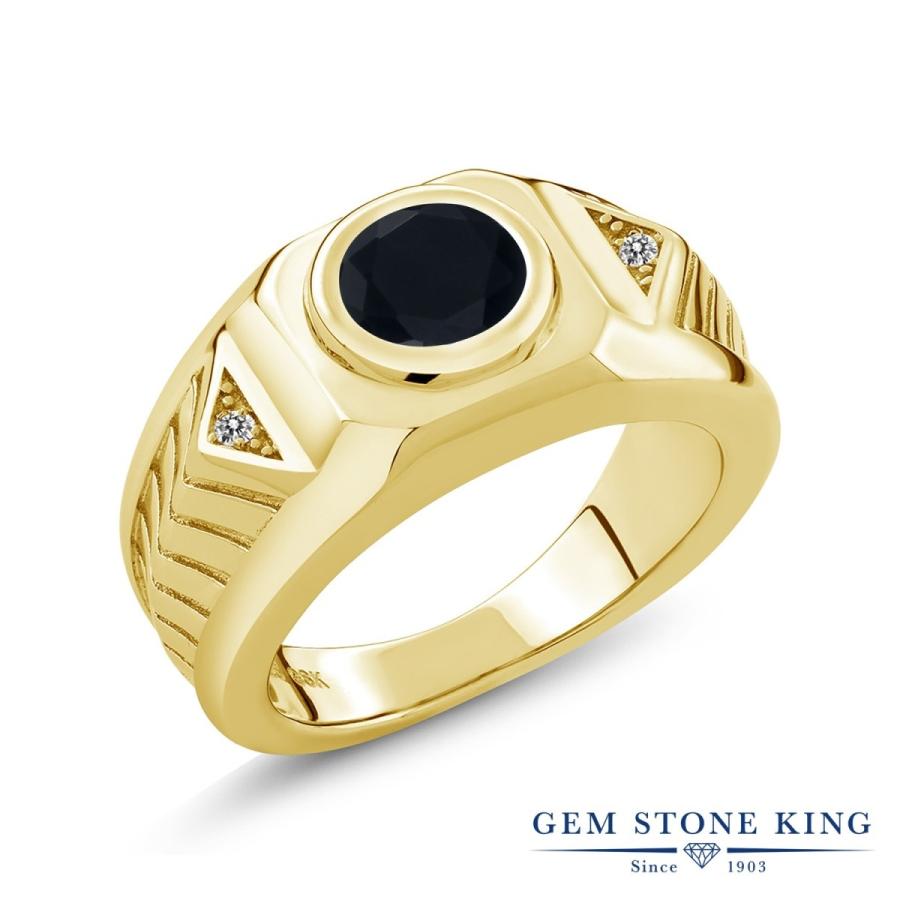 天然 オニキス リング レディース 指輪 イエローゴールド 加工 天然石 8月 誕生石 お守り 誕生日プレゼント 女性 ブランド