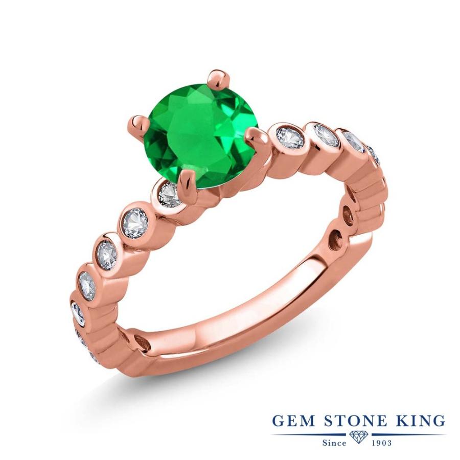 ナノ エメラルド リング レディース 指輪 ピンクゴールド 加工 ブランド