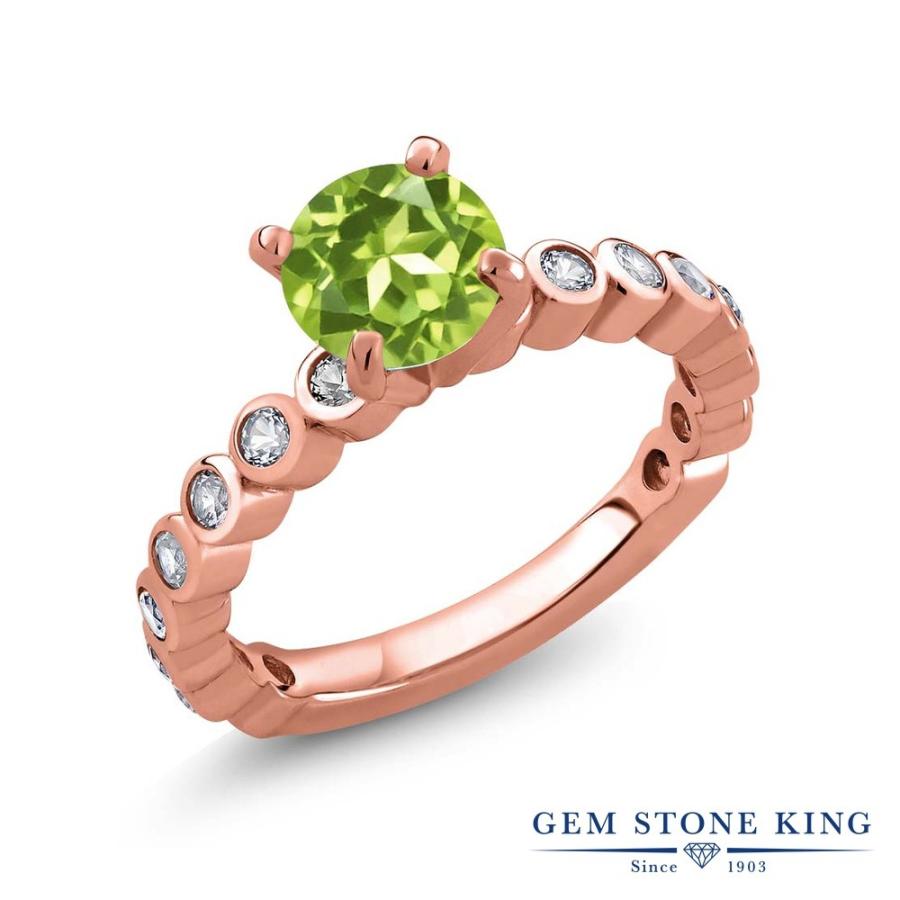 天然 ペリドット リング レディース 指輪 ピンクゴールド 加工 天然石 8月 誕生石 お守り 誕生日プレゼント 女性 ブランド