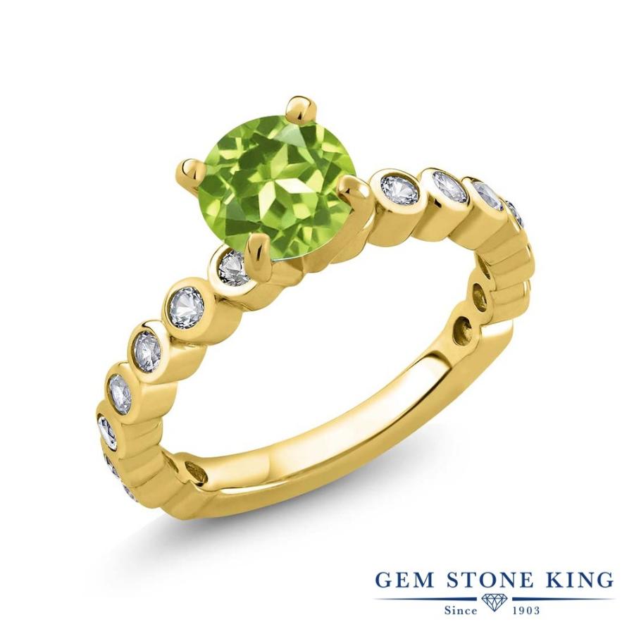 天然 ペリドット リング レディース 指輪 イエローゴールド 加工 天然石 8月 誕生石 お守り 誕生日プレゼント 女性 ブランド