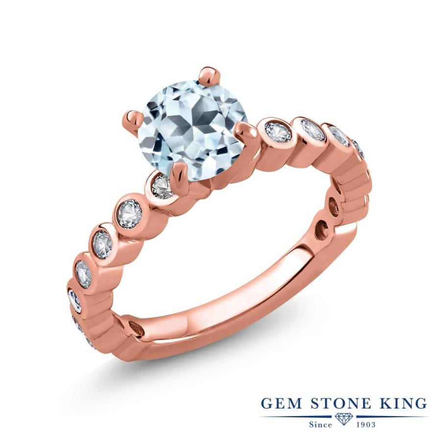 天然 スカイブルートパーズ リング レディース 指輪 ピンクゴールド 加工 天然石 11月 誕生石 お守り 誕生日プレゼント 女性 ブランド