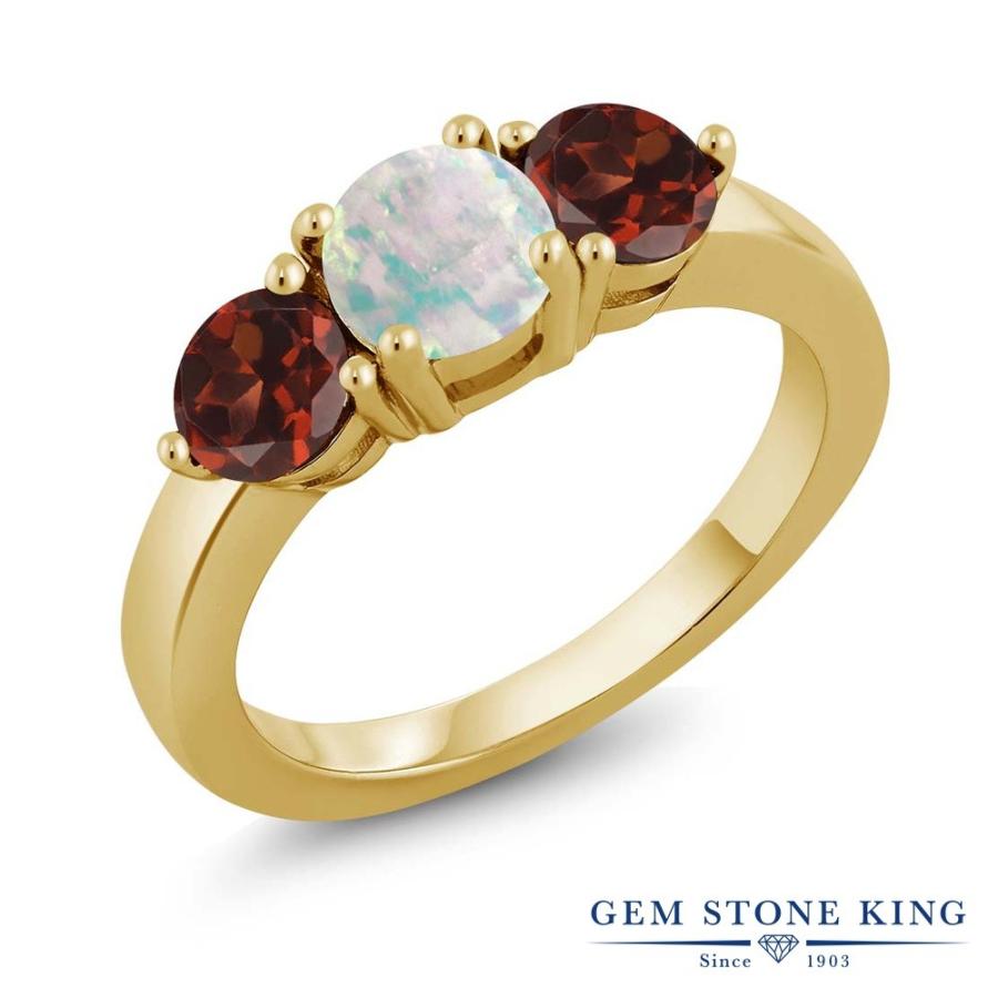 シミュレイテッド ホワイトオパール リング レディース 指輪 イエローゴールド 加工 10月 誕生石 お守り 誕生日プレゼント 女性 ブランド