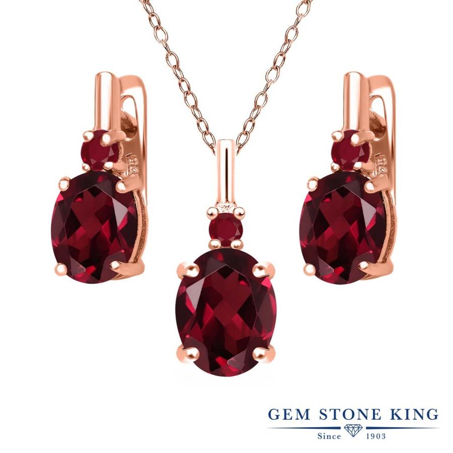 天然 ロードライト ガーネット ネックレス ピアス セット レディース ピンクゴールド 加工 天然石 お守り ロードライトガーネットピアス（ピンクーゴールド） | ジュエリー