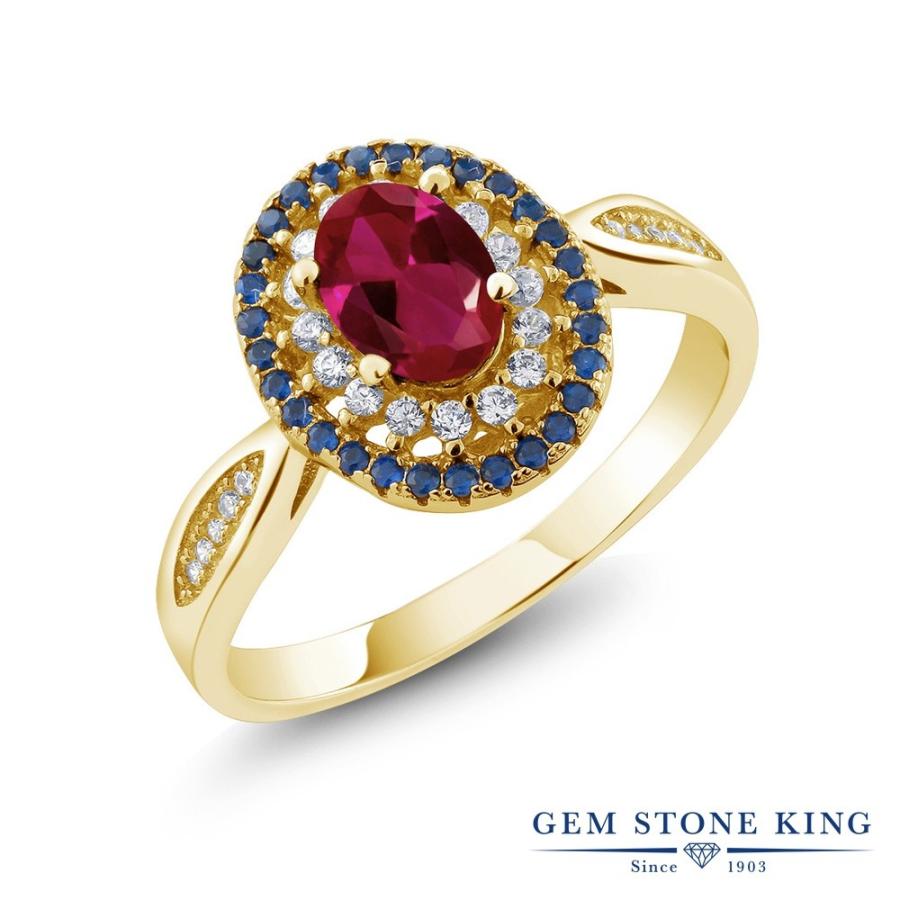 シンセティック ルビー リング 指輪 イエローゴールド 加工 7月 誕生石 お守り 誕生日プレゼント 女性 ブランド